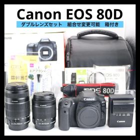 美品 【Canon EOS 80D ダブルレンズセット】 Wi-Fi搭載 保証◎