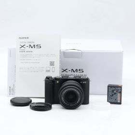 【ショット数1,119】FUJIFILM X-M5 レンズキット XF15-45mm ブラック｜日英二言語対応・APS-C・手ぶれ補正・Vlog/旅行/スナップに最適【中古】