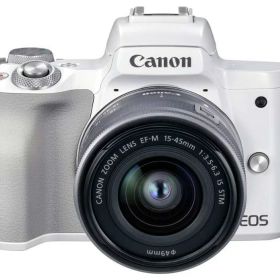 【中古】Canon キヤノン EOS Kiss M2 EF-M15-45 IS STM レンズキット ホワイト