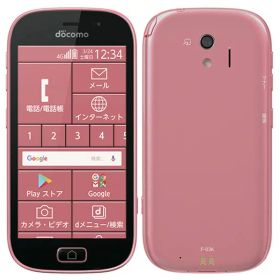 【中古】Aランク 【目立った傷や汚れなし】 SIMロック解除済み 元docomo らくらくスマートフォンme F-03K 本体のみ ピンク ネットワーク利用制限〇(白ロム) 送料無料