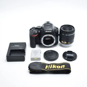 B#11079 Nikon デジタル一眼レフカメラ D5600 AF-P 18-55 VR レンズキット ブラック D5600LKBK