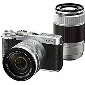 【中古】FUJIFILM ミラーレス一眼 X-A2 ダブルズームレンズキット シルバー X-A2S1650II/50230II qqffhab