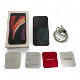 アップル(Apple)の◯ アップル Apple iPhone SE 第2世代 64GB MHGR3J/A プロダクトレッド バッテリー残量83% 防沫 耐水 防塵性能 720-2520(スマートフォン本体)