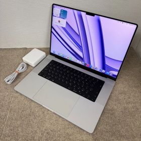 【送料無料】美品 Apple MacBook Pro 16(2021, A2485) M1 Pro / RAM 32GB / SSD 512GB / シルバー / 充放電回数 : 150 [MC119]