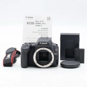 【ショット数5,000以下】Canon EOS Kiss X10 ボディ ブラック 軽量コンパクト/可動式タッチパネル/2410万画素・デュアルピクセルAF/初心者〜旅行撮影に最適【中古】