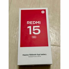 シャオミ(Xiaomi)のXiaomi REDMI 15 5G A501XM ブラック(スマートフォン本体)