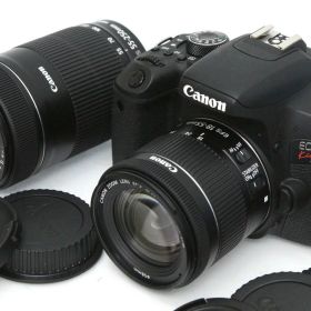 【中古】【美品】キヤノン EOS Kiss X9i ダブルズームキット（センサー清掃済） CA01-R3882-3U2A Canon EFマウント APS-C 標準ズーム 望遠ズーム 手ブレ補正 レンズ付き セット 中古