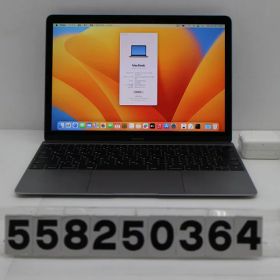Apple MacBook Retina 12in 2017 A1534 スペースグレイ A1534 Core m3 7Y32 1.2GHz/8GB/256GB/WQXGA エラー表示あり【中古】【20251226】