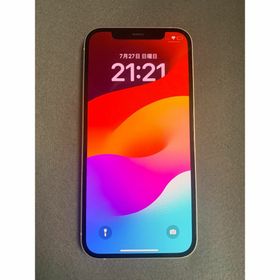 美品 国内版 SIMフリー iPhone12 64GB ホワイト色(スマートフォン本体)