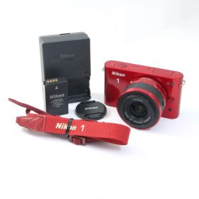 ニコン Nikon1 J1 レッド + 1NIKKOR 10-30mm VR レンズセット 【シャッター数2390回】