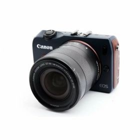 【中古】キヤノン Canon EOS M ベイブルー レンズキット 美品 ストラップ付き