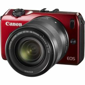 【中古】キヤノン Canon EOS M レンズキット レッド EOSMRE-18-55ISSTMLK