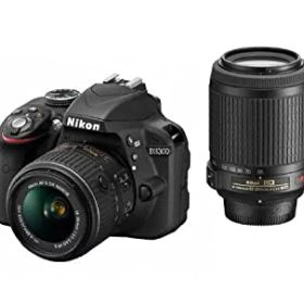 【中古-非常に良い】 Nikon ニコン デジタル一眼レフカメラ D3300 ダブルズームキット ブラック D3300WZBK