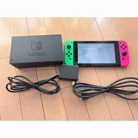 ニンテンドースイッチ(Nintendo Switch)のNintendo Switch 本体 セット ネオングリーン/ピンク 動作確認済(家庭用ゲーム機本体)