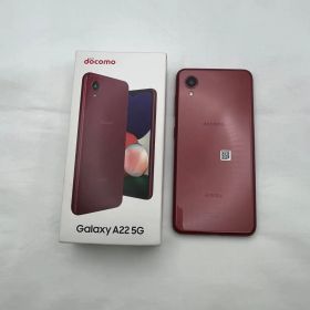 ▽docomo ドコモ Galaxy/A22/5G 64GB SC-56B レッド バッテリー良好 10371