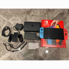 ニンテンドースイッチ(Nintendo Switch)の極美品Nintendo Switch 有機ELモデル ネオン 完備品 フィルム付(家庭用ゲーム機本体)