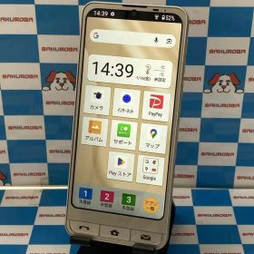 【中古】シンプルスマホ6 64GB シャンパンゴールド A201SH SoftBank版SIMフリー 美品
