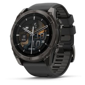 ガーミン fenix 8 Sapphire AMOLED 51mm Ti Carbon Gray DLC / Black (Suica対応)スマートウォッチ 010-02905-62 返品種別A