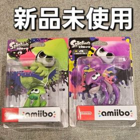 Splatoon amiibo イカ、イカ(ネオンパープル)セット 新品未使用