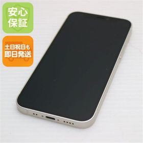 アイフォーン(iPhone)の超美品 SIMフリー iPhone12 mini 64GB ホワイト M000(スマートフォン本体)