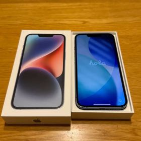 Apple iPhone 14 (ブルー) 本体 SIMフリー 背面割れあり