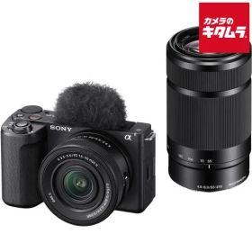 【新品】ソニー VLOGCAM ZV-E10 II ダブルズームレンズキット ブラック [ZV-E10M2X B] SONY ミラーレス一眼 Vlog 自撮り対応 4K60P 高速AF