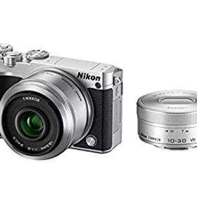 【中古】(非常に良い)Nikon ミラーレス一眼 Nikon1 J5 ダブルレンズキット シルバー J5WLKSL