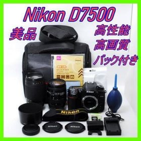 収納バッグ付き高画質D7500＋標準＆望遠レンズセット(デジタル一眼)