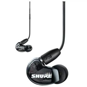 【ポイント10倍】 SHURE イヤホン・ヘッドホン AONIC 215 SE215DYBK+UNI-A [トランスルーセントブラック] [タイプ：カナル型 駆動方式：ダイナミック型] 【P10倍】