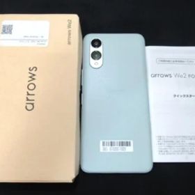 アローズ ウィーツー arrows We2 FCG02 64GB ライトブルー AU スマホ 判定〇 FCNT 中古■
