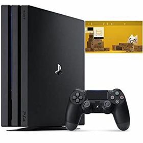 【中古】PlayStation 4 Pro ジェット・ブラック 1TB (CUH-7200BB01) （特典） オリジナルカスタムテーマ (配信)(家庭用ゲーム機本体)