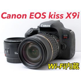 キヤノン(Canon)の高倍率、単焦点付き！Canon EOS kiss X9i★Wi-Fi内蔵(デジタル一眼)
