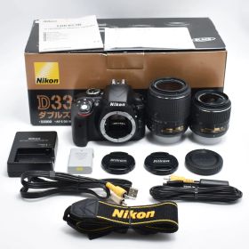 B#10914 Nikon デジタル一眼レフカメラ D3300 ダブルズームキット2 ブラック
