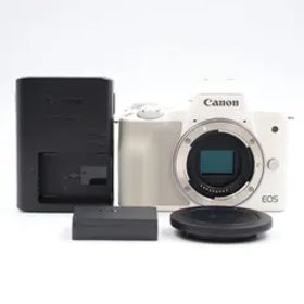 ■シャッター数10000枚以下！新品同様■ CANON EOS Kiss M ボディ ホワイト ミラーレス一眼カメラ キヤノン