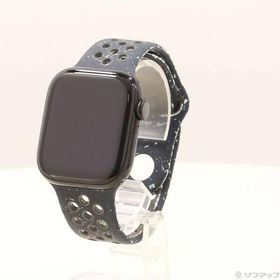 〔中古〕Apple(アップル) Apple Watch Series 10 GPS 42mm ジェットブラックアルミニウムケース ミッドナイトスカイNikeスポーツバンド〔377-ud〕