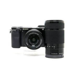 【中古】 (ソニー) SONY ILCE-6000Y B ダブルズームレンズキツト【中古カメラ デジタル一眼】 ランク：B