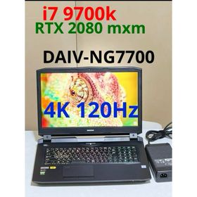 マウス(mouse)のdaiv-7700M1 i7 9700k rtx2080 17.3インチ 4k(ノートPC)