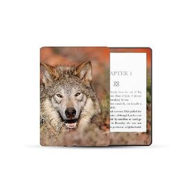 MightySkins Skin Compatible with Kindle Paperwhite 5 6.8-inch 11th Gen (2021) Full Wrap - Happy Wolf | Protective, Durable, and Unique Vin_並行輸入