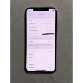 アップル(Apple)のiPhone X Silver 64 GB SIMフリー(スマートフォン本体)
