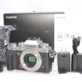 【元箱付き良品】FUJIFILM フジフィルム X-T4ボディ シルバー ショット数：ショット数:8,876枚