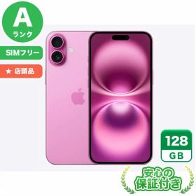 SIMフリー demo iPhone16 Plus ピンク128GB 本体[Aランク] iPhone 中古 送料無料 当社6ヶ月保証
