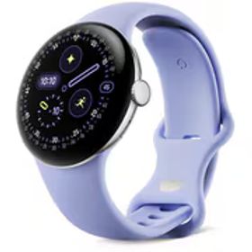 Google グーグル Google Pixel Watch 4 （Wi-Fiモデル） 41mm Polished Silver アルミケース / Iris アクティブ バンド GA10840-US