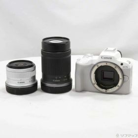 【中古】Canon(キヤノン) EOS R50 ダブルズームキット ホワイト 【262-ud】