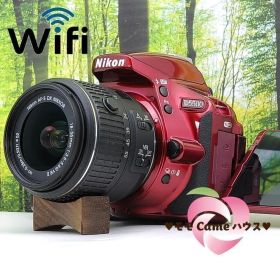 WiFi搭載機種♪ニコン D5500☆希少なワインレッド☆超高性能一眼レフ