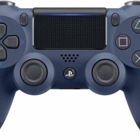 【整備品】PS4 コントローラー 純正 デュアルショック4 国内正規品 ミッドナイトブルー 青