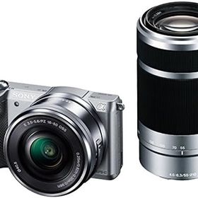 【中古】SONY ミラーレス一眼 α5000 ダブルズームレンズキット シルバー ILCE-5000Y-S