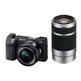 【中古】【非常に良い】ソニー SONY ミラーレス一眼 α NEX-6 ダブルズームレンズキット E PZ 16-50mm F3.5-5.6 OSS + E 55-210mm F4.5-6.3 OSS付属 NEX-6Y/B i8my1cf