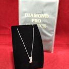 ネックレス ダイアモンド 0.22ct K18WG 3.2G