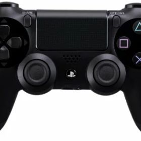 【中古】ワイヤレスコントローラー (DUALSHOCK 4) ジェット・ブラック 【メーカー生産終了】