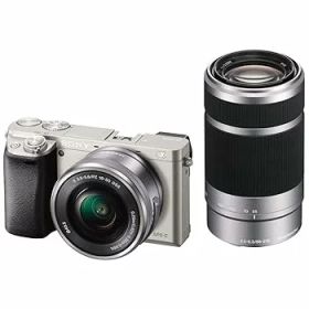 【中古】SONY ミラーレス一眼 α6000 ダブルズームレンズキット E PZ 16-50mm F3.5-5.6 OSS + E 55-210mm F4.5-6.3 OSS シルバー ILCE-6000Y S